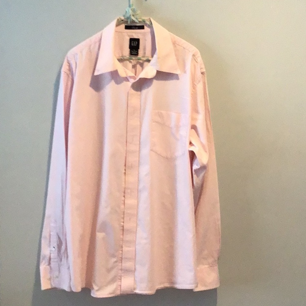 Gap Men’s Long Sleeve Pink Button Down Shirt Classic X-Large